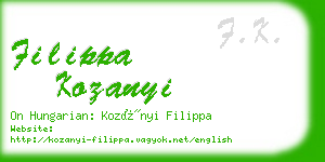 filippa kozanyi business card